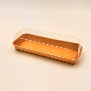 Phân hủy sinh học tái chế cấp thực phẩm đưa ra giấy <span class=keywords><strong>kraft</strong></span> Sushi container gói thực phẩm hộp giấy - Product Image 1