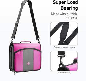 BSCI Factory Multi-Pockets Paper <b>Organizer</b> Hot Selling Office <b>File</b> Zipper D-Ring Binder - Product Image 1