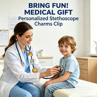 Breloques Stéthoscope Personnalisées en PVC Souple pour Cadeaux Décoratifs, Accessoires Mignons pour Stéthoscopes, Design d'Équipement Médical, Vente en Gros