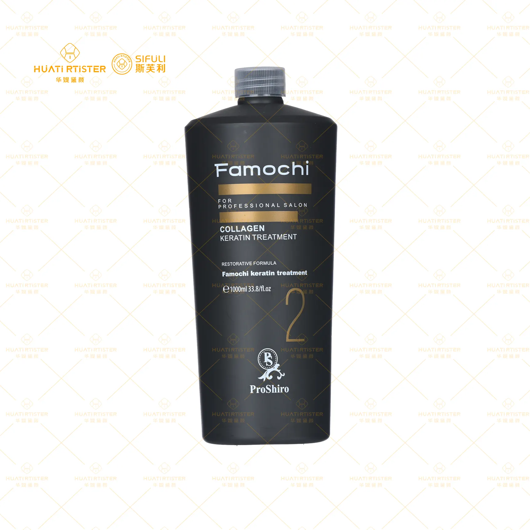 Huati Sifuli Famochi Wholesale OEM Brazilian Keratin Straightening protein rebonding Treatment for damaged hair italian 1000ml