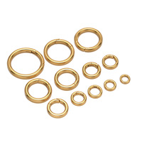 Connecteur de collier en acier inoxydable plaqué or 18 carats de haute qualité, rond et lisse, étanche, fermoir universel, fermoir à ressort, porte-clés