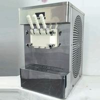 YourTime Machine à glace molle et yaourt glacé à 3 buses, 30-40L/H, pour cornets frais, sundaes et saveurs variées