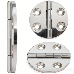 Charnière à charnière plate en acier inoxydable 316 de qualité marine, robuste, finition miroir polie, pour bateau, yacht, porte d'armoire et mobilier - Product Image 2