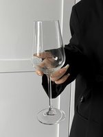 Verre à vin rouge commercial en cristal transparent, design minimaliste moderne, capacité 500-600 ml
