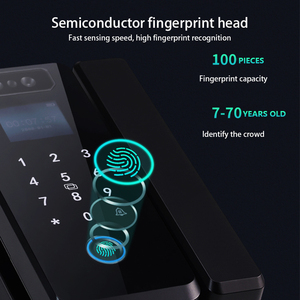 Vân tay thông minh khóa Kẽm hợp kim an ninh kính cửa trượt khóa Nhận dạng khuôn mặt kính cửa khóa - Product Image 3