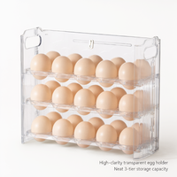 Contenants de stockage alimentaire en acrylique hermétiques, boîte à œufs en plastique transparent, récipient alimentaire transparent avec couvercle