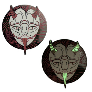 โลโก้ที่กําหนดเองชิ้นเดียว esmaltado personalizado สีย้อมเคลือบหล่อหมุดเจ็ดบาปใหญ่ในที่มืด - Product Image 1