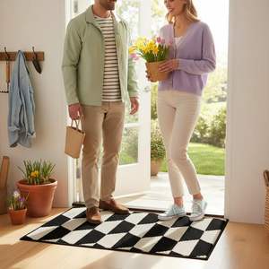 Indoor Polypropylene Plain <b>Doormat</b> 20 X 32 Inches Non Slip Rectangular Entryway Front Door Mat Machine <b>Washable</b> Low Profile - Product Image 4