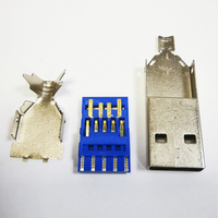DIY USB 3.0 Male Connector USB Jack Soldering Type Line Tail Socket 3 in 1 High Speed USB 3.0 Jack Male Charging Socket