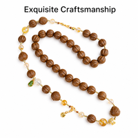 Collier de perles d'encens citrouille de 10 mm en cristal de quartz jaune, fait main, pour la clarté mentale, bijoux parfumés, OEM, marque privée