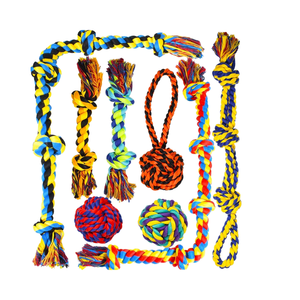 Vendita calda di giocattoli per cani 1-10 Pack per divertimento e la pulizia dei denti all'ingrosso Eco Friendly corda di cotone cigolante Chew giocattoli - Product Image 1