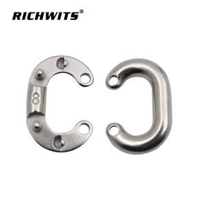 RICHWITS 316 Stainless Steel <b>Quick</b> <b>Connector</b> Riveted Chain Snap-in Chain Clip Chain <b>Connector</b> for Marine Hardware - Product Image 2
