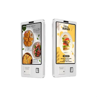 Kiosco de Autoservicio con Escáner QR, Lector de Tarjetas, Sistema de Pedidos y Pagos Todo en Uno con Impresora y Pantalla Táctil para Restaurantes