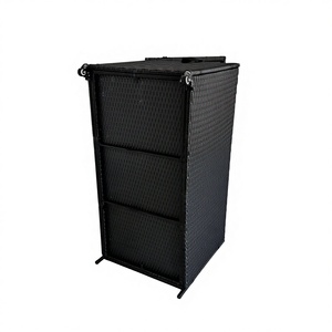 Boîte <span class=keywords><strong>de</strong></span> rangement <span class=keywords><strong>de</strong></span> <span class=keywords><strong>jardin</strong></span> avec couvercle (124x14x59cm) en osier pour l'organisation <span class=keywords><strong>de</strong></span> la maison, le rangement des couvertures, des jouets et des vêtements, et la décoration - Product Image 5