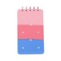 Carnet à spirale mignon pour écolières et enfants, couverture en silicone, journal à rayures pastel Kawaii, fournitures de bloc-notes d'écriture