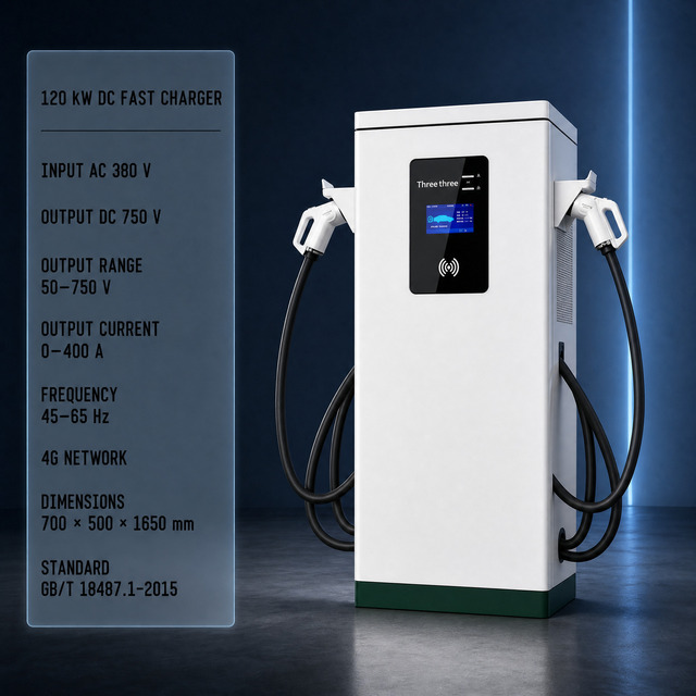 Commercial 40kW DC EV Charger 50-750V Adjustable Output with 4G Connectivity for Fleet Charging