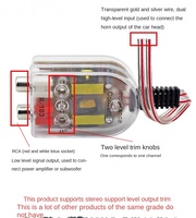 Convertisseur audio pour système audio de voiture, de haut vers bas niveau, filtre de basses fréquences, modification de la sortie audio d'origine de la voiture