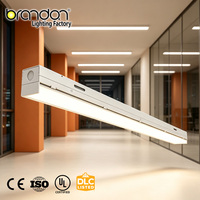 Luminaire LED linéaire commercial UL, fin et connectable, pour plafond, magasin, industrie, bureau, allée, couloir, entrepôt