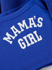 Bộ quần áo thời trang mới 3 món cho bé gái: Áo ba lỗ in chữ + Áo khoác bóng chày + Váy xếp ly - Product Image 5