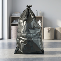 Bolsa de Basura Negra de Grado Industrial, No Soy una Bolsa de Plástico, Biodegradable, Compostable, PBAT, PLA, Almidón de Maíz, Alta Resistencia, Antiestática
