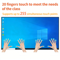 Tableau blanc interactif multi-touch haute précision avec tableau blanc interactif intelligent sans coupure pour l'enseignement multimédia