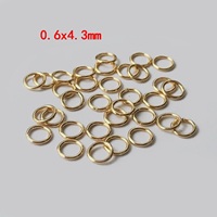 Anneau de jonction fermé en or 14 carats véritable, petit format en forme de O, connecteur DIY pour la fabrication de bracelets et de colliers