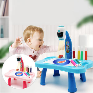 キッズ子供用多機能テクニカルLEDプロジェクションアートドローイングテーブル、プロジェクターおもちゃ、キッドドローボード、ドローイングボード - Product Image 2
