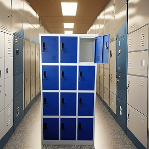 Casier en acier à 12 portes, classique, pour salle de sport, armoire de rangement, armoire de classement, revêtement en poudre, pour la maison, le bureau, l'usine, l'école, l'atelier, la chambre - Product Image 4