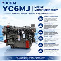 Moteur diesel marin Yuchai série YC6MJ 1500 tr/min 1800 tr/min 2100 tr/min 2300 tr/min 2400 tr/min pour navires de transport de marchandises et navires gouvernementaux