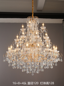 <span class=keywords><strong>Lampadario</strong></span> Moderno Europeo Personalizzato in Acciaio Inox con Cristalli per Villa, Hotel a Due Piani, Decorazione Matrimoniale - Product Image 2