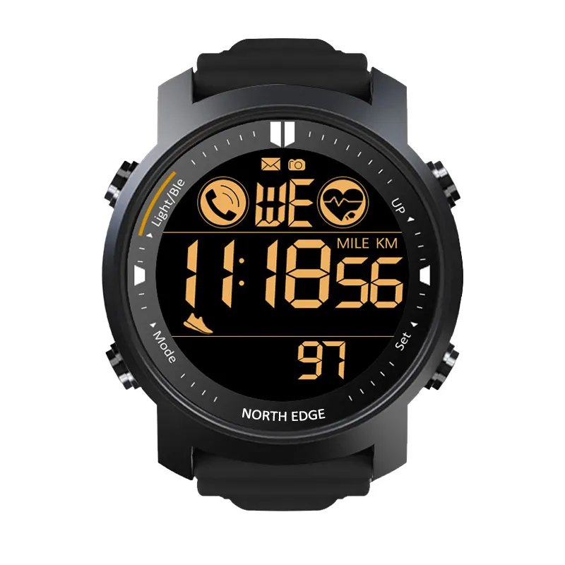 Sports Metal Watch Heart Rate Waterproof Swimming Wireless Watch Calorie Consumption Tactical Watch