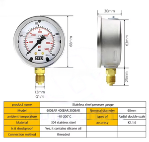 เครื่องมือวัดแรงดันไฮดรอลิกสำหรับชุด 0-60Mpa เครื่องมือวัดแบบดิจิตอลพกพาอิเล็กทรอนิกส์สำหรับรถขุดของแท้ - Product Image 2