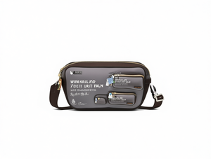 Borsa a Tracolla da Donna Win Kailte in Pelle Microfibra con Tasche Multiple con Cerniera e Stampa a Lettere, Borsa a Petto per Tutte le Stagioni - Product Image 1