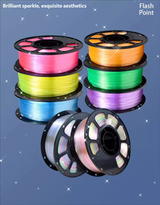 <b>PLA</b> Crystal Series 3D Print Filament Smooth Printing Crystal Sparkle 1.75mm 1kg High Transparency Color Multi Compatible - Product Image 5