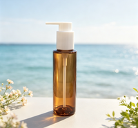Bouteille PET 120 ml de haute qualité avec pompe, logo et couleur personnalisés pour shampoing, gel douche, savon pour les mains et soins capillaires – Vente en gros