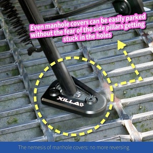 ขาตั้งข้างรถมอเตอร์ไซค์ Xilla สีดำ ทำจากอลูมิเนียมอัลลอยด์ ขยายฐาน สำหรับ Vespa Sprint Primavera ราคาสมเหตุสมผล - Product Image 5