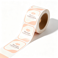 Etiquetas Personalizadas para Bálsamo Labial Haoxuan, Adhesivos Impresos en Papel Sintético con Acabado Brillante para Envases de Cosméticos