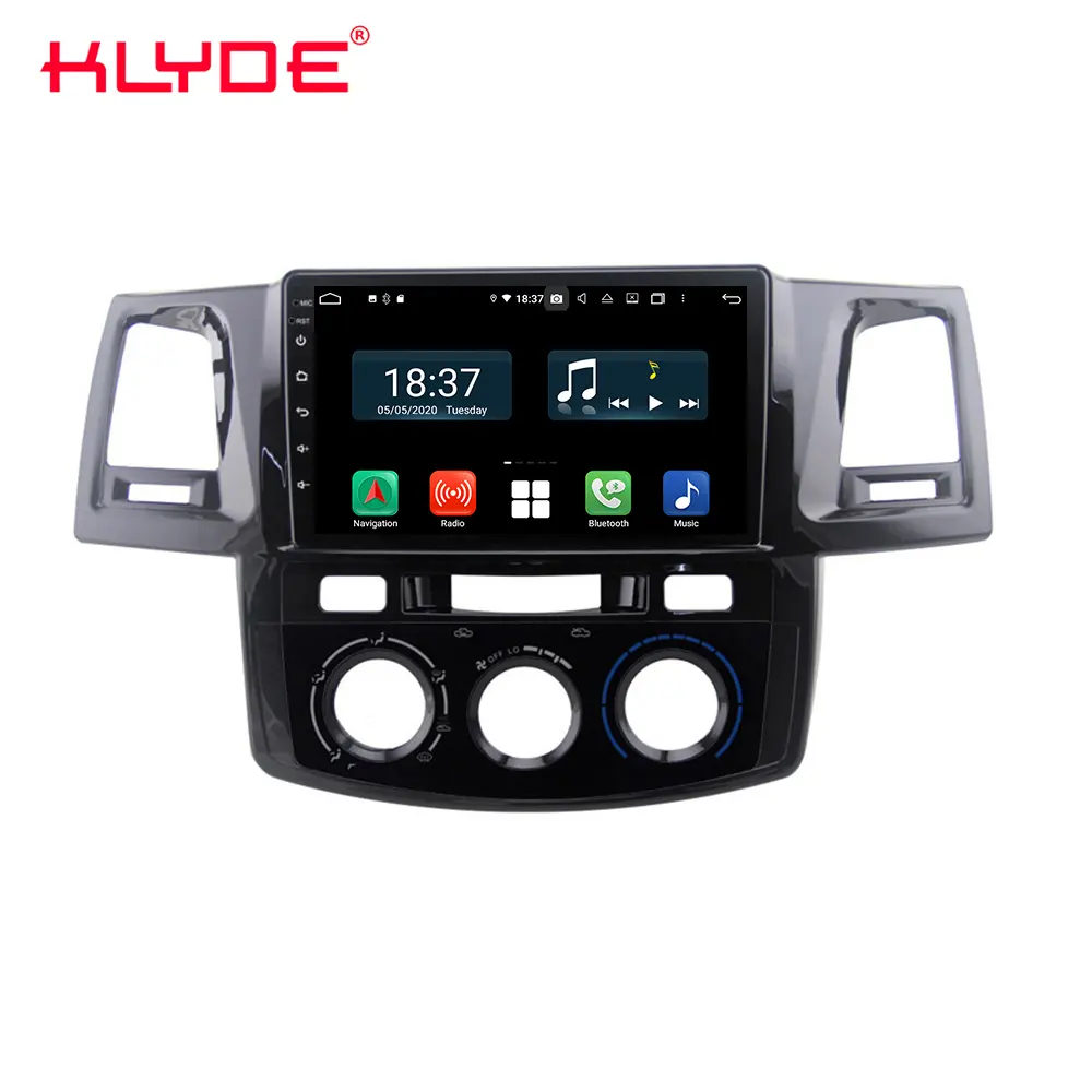 Klyde Nieuwe Collectie KD-1833 PX5 128Gb Dsp Carplay Auto Multimedia Systeem Android Auto Radio Stereo Voor Hilux Fortuner 2008 tot 2013