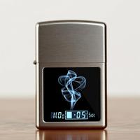 Briquet électronique fin personnalisé avec logo, rechargeable par USB, briquet plasma pour cigarettes