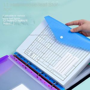 Carpeta de Documentos Horizontal de 11 Orificios para Hojas Sueltas A4, Bolsa de Almacenamiento Impermeable de PP para Oficina, Etiquetada y Colorida, Venta al Por Mayor de Fábrica - Product Image 2