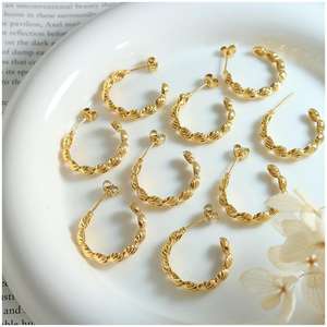 Pendientes de Aro, Compra en Línea, Hechos a Mano, Accesorios Navideños, Pendientes de Aro Simples, Nuevos y Elegantes para Otoño, Estilo DIY - Product Image 1