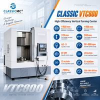 Tour CNC vertical VTC800, portée de 800 mm, tourelle à 8 postes, pièce à travailler de 500 kg pour le traitement d'équipements lourds d'énergie et de jantes en alliage