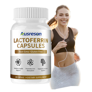Cápsulas de Lactoferrina Ausreson OEM, Certificadas por GMP, Apoyo Inmunológico, Salud <span class=keywords><strong>Intestinal</strong></span>, Cápsulas de Nutrientes Diarios - Product Image 1