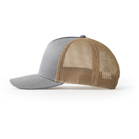 Gorra de camionero de 5 paneles de dos tonos con logotipo personalizado, gorra de béisbol ajustable de perfil bajo, gorra de béisbol con visera curva y malla trasera para hombres y mujeres