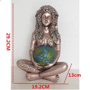 Adorno de Resina de 30 cm, Diseño de la Tierra <span class=keywords><strong>Madre</strong></span>, para Exteriores, Estilo Milenio Gaia, Arte Bonsái, <span class=keywords><strong>Diosa</strong></span> Abstracta, Grabado Chino - Product Image 6