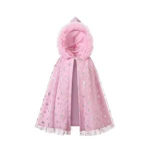 Cape de fée en tulle flocon de neige pour petites filles, costume de Noël moelleux, cape à capuche de princesse pour Halloween - Product Image 2