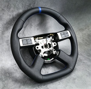 Volant en cuir à fond plat pour <span class=keywords><strong>Dodge</strong></span> Challenger Hellcat SRT, Chrysler 300c, <span class=keywords><strong>Dodge</strong></span> Challenger Charger – Vente directe usine - Product Image 6