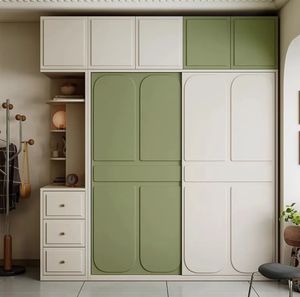 <span class=keywords><strong>ตู้</strong></span><span class=keywords><strong>เสื้อผ้า</strong></span>บานเลื่อนห้องนอน<span class=keywords><strong>ตู้</strong></span><span class=keywords><strong>เสื้อผ้า</strong></span>สไตล์ครีม2024ใหม่ของบ้านตู้เก็บของความจุขนาดใหญ่ - Product Image 2