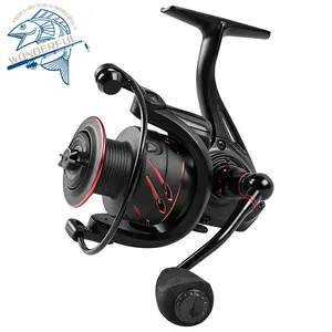 Hot Selling 5.0:1 12 + 1BB Zwart Links Rechterhand Cnc Metalen Lange Cast Hoge Snelheid Max Slepen Saltwater Spinning Reel Fishing