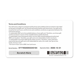 Carte-cadeau noire dorée rechargeable, carte en papier à gratter avec revêtement UV, taille, période de validité et numéro PIN personnalisables - Product Image 4